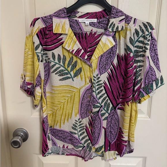 Jane + Delancey Tropical Leaf Matching SET —
Blouse & Wide-Leg Pants | XS - Picture 11 of 12
